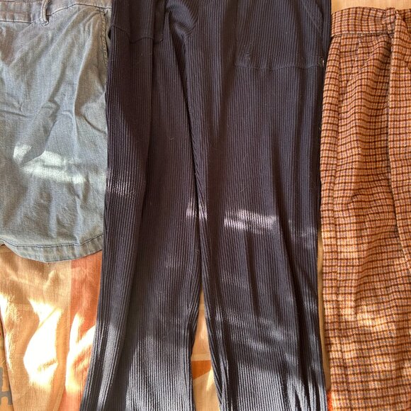 Pantalon côtelé bleu marine / Navy ribbed lounge pants - Picture 1 of 3